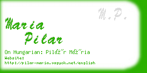 maria pilar business card